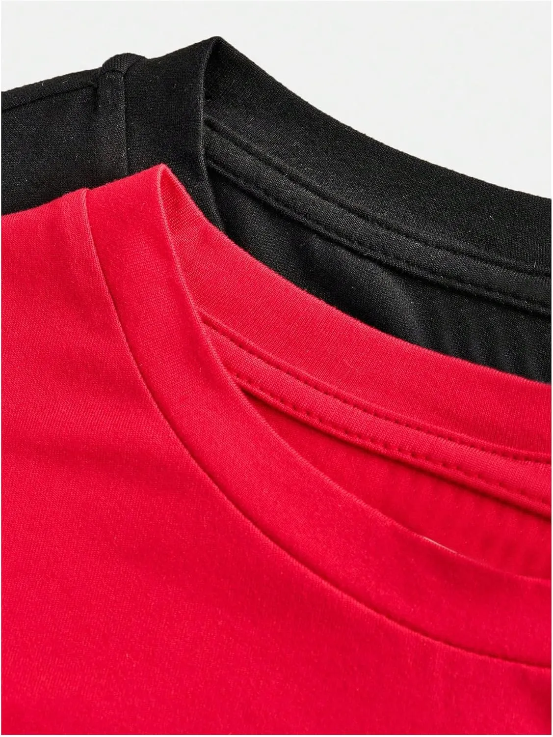 Girl's 2 Packs Graphic Tees Short Sleeve Crew Neck Crop Tops Slim Fit Summer Cute Tees
