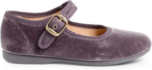 Girls Buckle Up Velvet Mary Janes