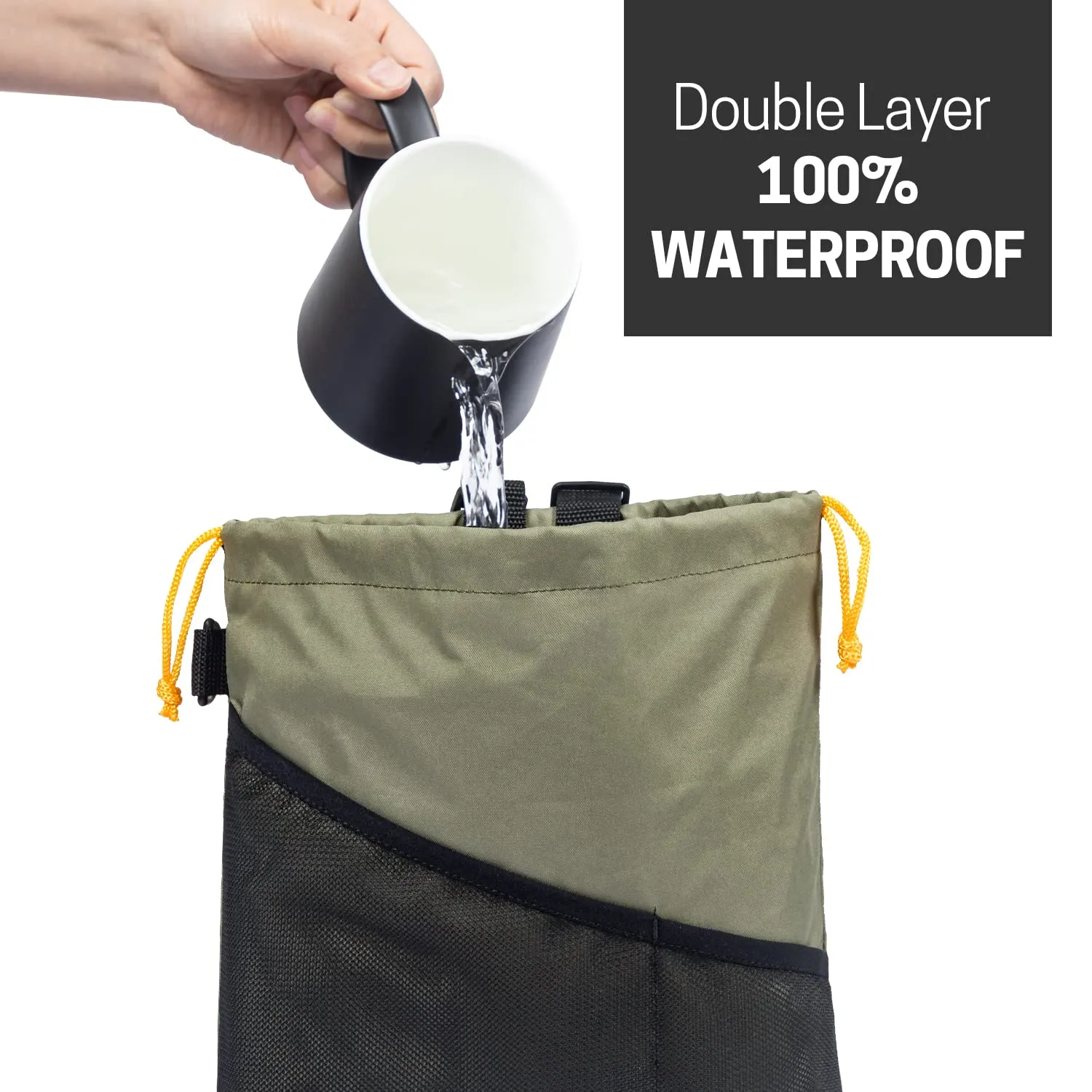 GNEGNI 2PCS Car Garbage Can, Hanging Car Trash Bag with Waterproof Leakproof Lining