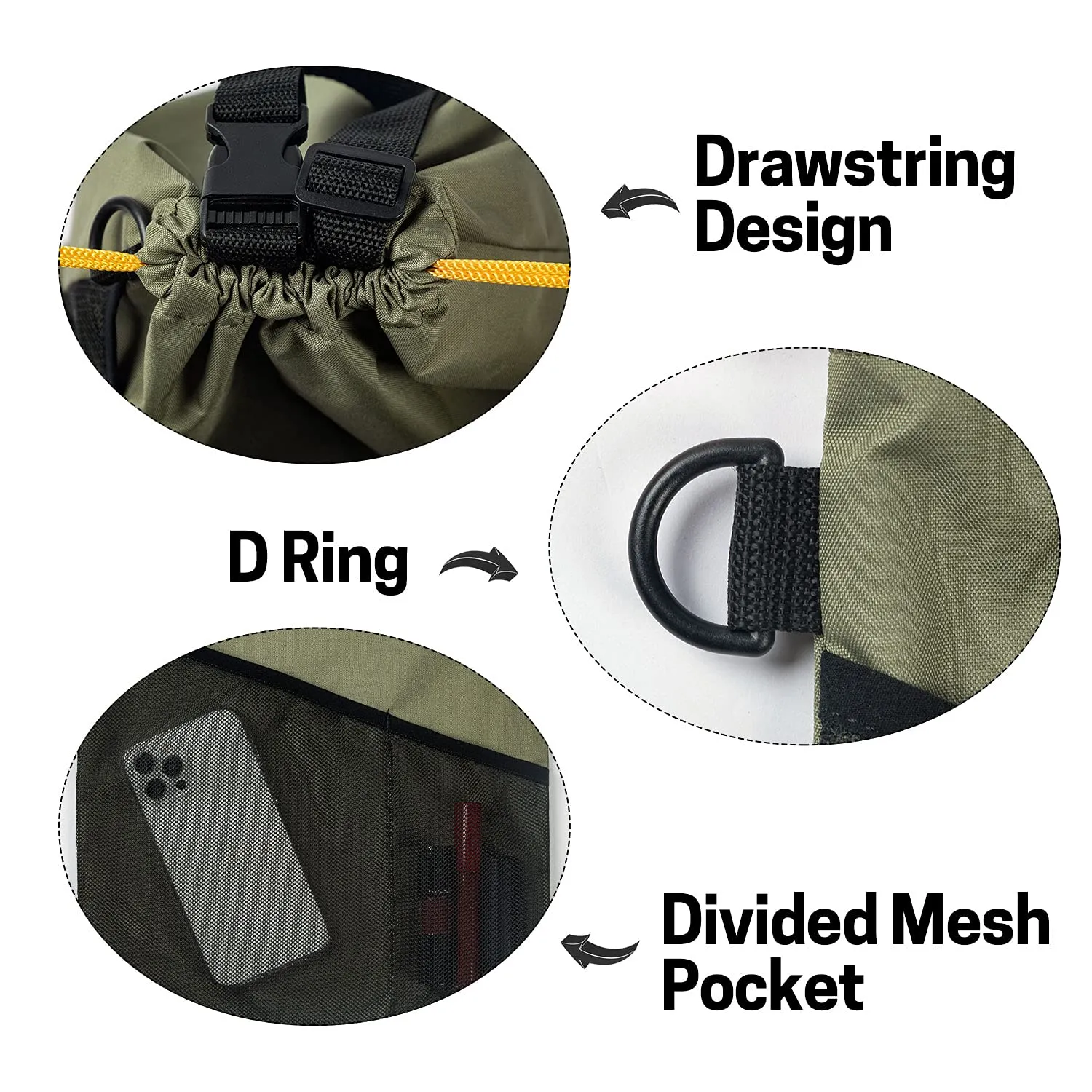 GNEGNI 2PCS Car Garbage Can, Hanging Car Trash Bag with Waterproof Leakproof Lining