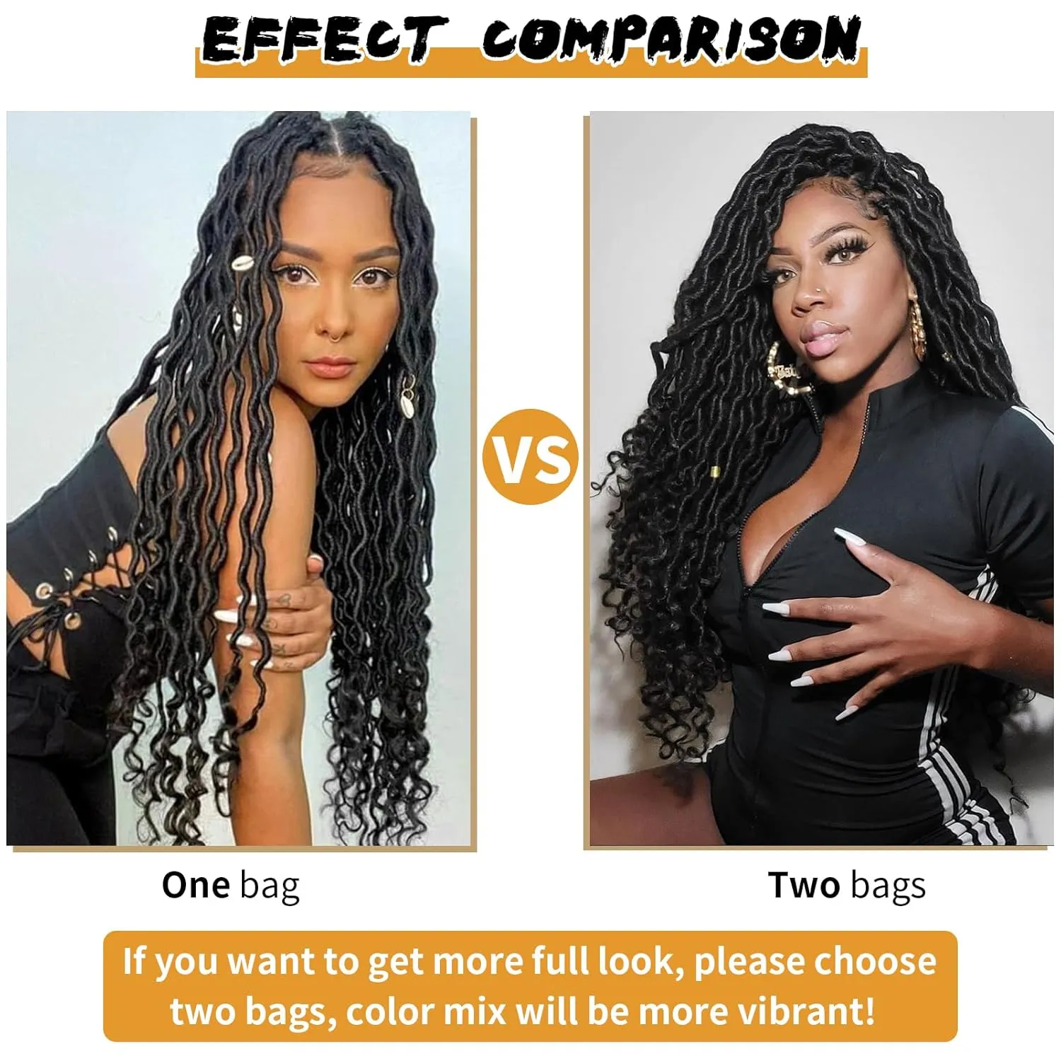 Goddess Locs Crochet Hair 18 Inch 6 Packs Ombre Faux Locs Crochet Hair For Black Women Pre Looped Faux Locs With Curly Ends(1B/30/27, 18 Inch, 6 Packs)
