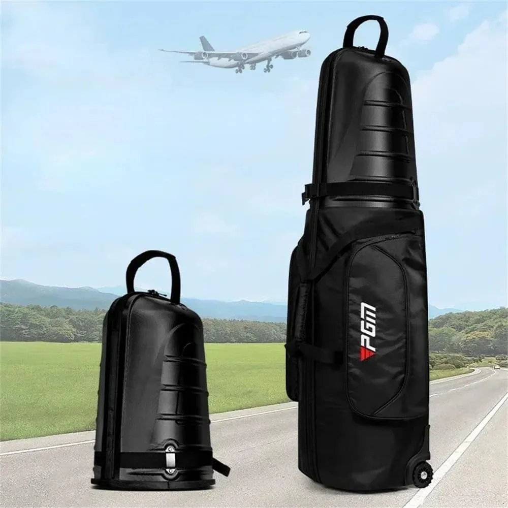Golf Aviation Bag Anti Collision Squeeze Aircraft Consignment Belt Roller Skating Travel Bag with Wheels for Mens and Womens Sports Golfers