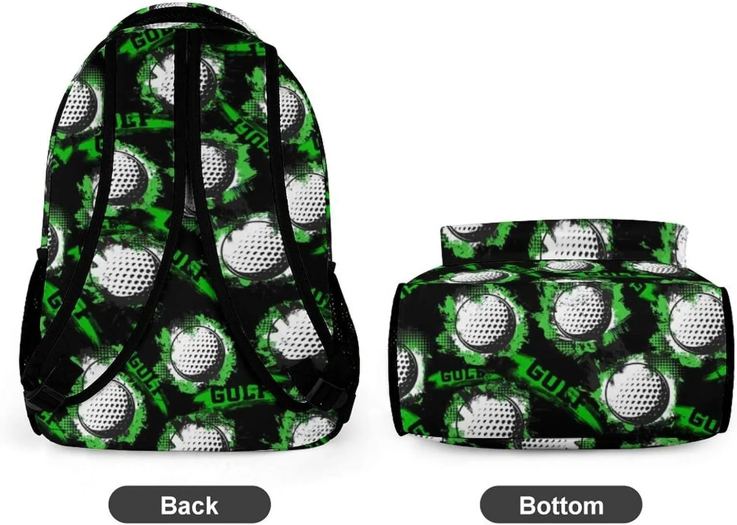 Golf School Backpack for Kids Girls Boys, 16 Inch Cool Golf Themed Bookbag, Personality School Backpack for Students Children, sustainable, Lightweight, Large Capacity