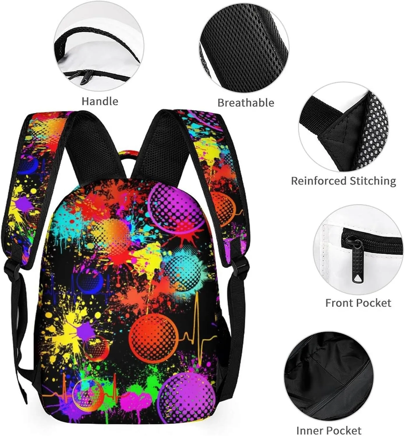 Golf School Backpack for Kids Girls Boys, 16 Inch Cool Golf Themed Bookbag, Personality School Backpack for Students Children, sustainable, Lightweight, Large Capacity