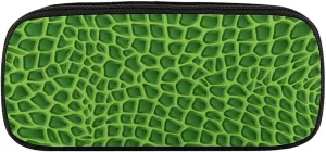 Green Crocodile Lizard Skin Novelty Pencil Box Cute Pencil Case Pen Organizer Bag Large Capacity Pen Pouch