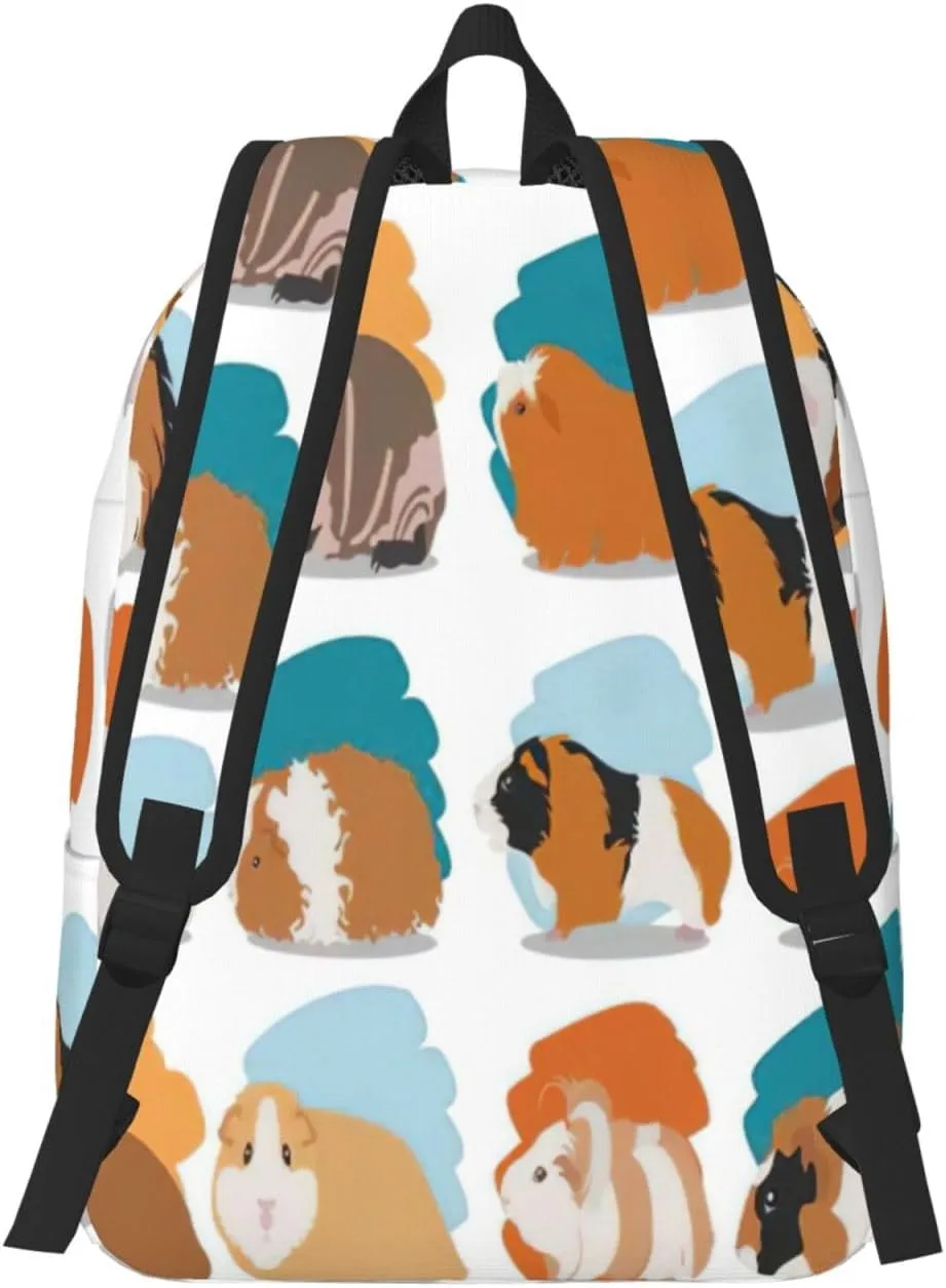 Guinea Pig Illustration print Laptop Backpack for Women Men,Bookbag Casual Daypackfor College Work for Travel Computer
