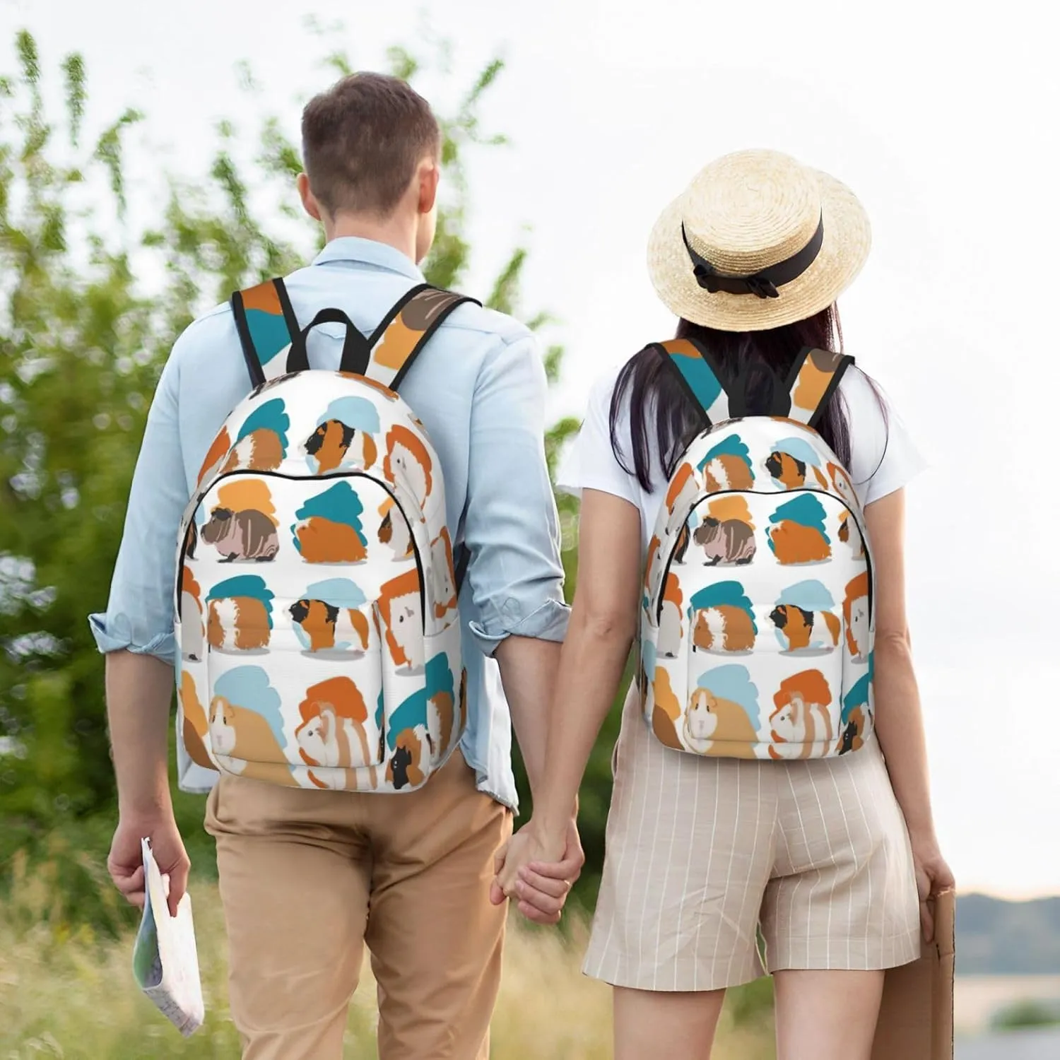 Guinea Pig Illustration print Laptop Backpack for Women Men,Bookbag Casual Daypackfor College Work for Travel Computer