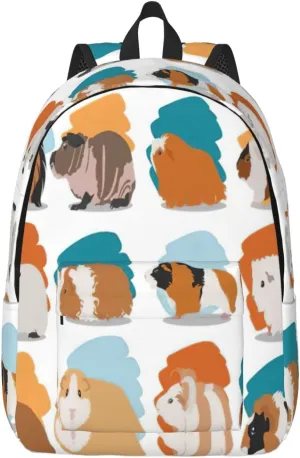 Guinea Pig Illustration print Laptop Backpack for Women Men,Bookbag Casual Daypackfor College Work for Travel Computer
