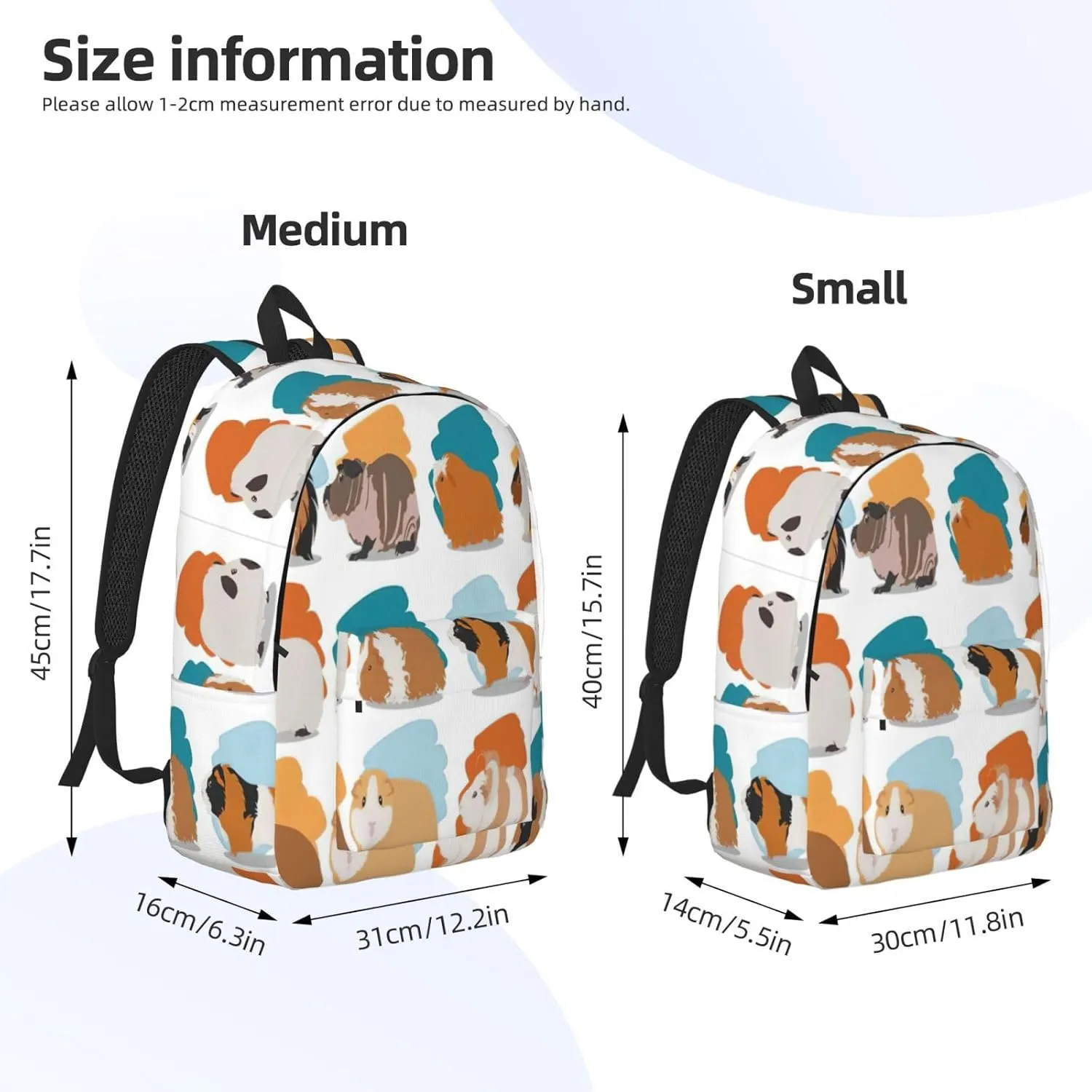 Guinea Pig Illustration print Laptop Backpack for Women Men,Bookbag Casual Daypackfor College Work for Travel Computer