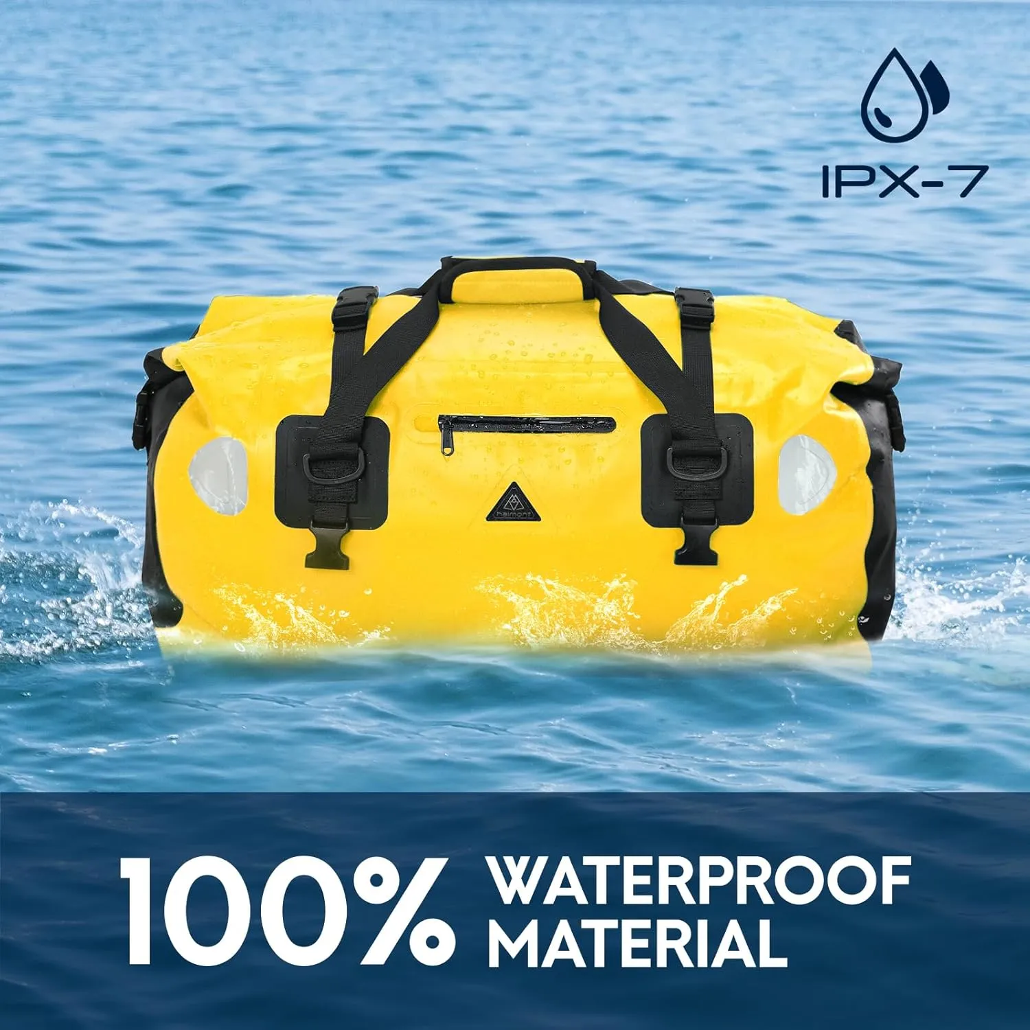 Haimont Waterproof Duffel Bag Roll-top Dry Duffel Bag with Quick-fixed Straps for Motorcycling, Rafting, Boating, SUP, Kayaking, Travel, 50L/70L