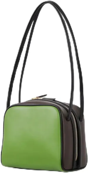 Handmade Leather Small Square Handbag For Women Versatile Collision Color Shoulder Commuting Underarm Bag