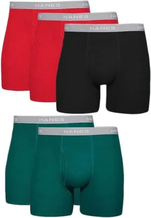Hanes Men's Boxer Briefs, Cool Dri Moisture-Wicking Underwear, Cotton No-Ride-up for Men, Multi-Packs