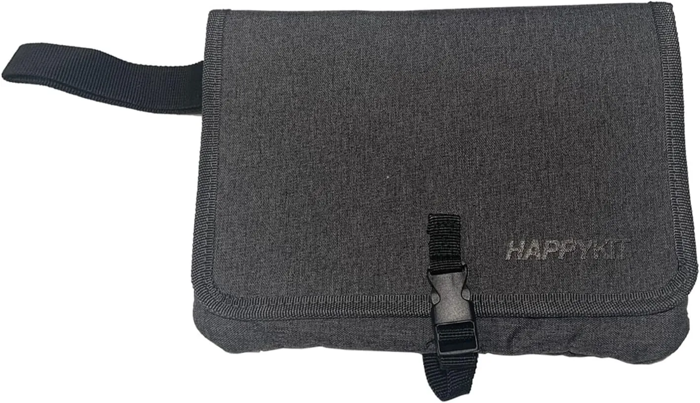 Happy Kit - Pouch with Lock, 9.69 x 6.34 x 1.26 Bag Kit for Travel and Home, Water Resistant Money Bag Organizer with Combination Lock, Portable Travel Bag