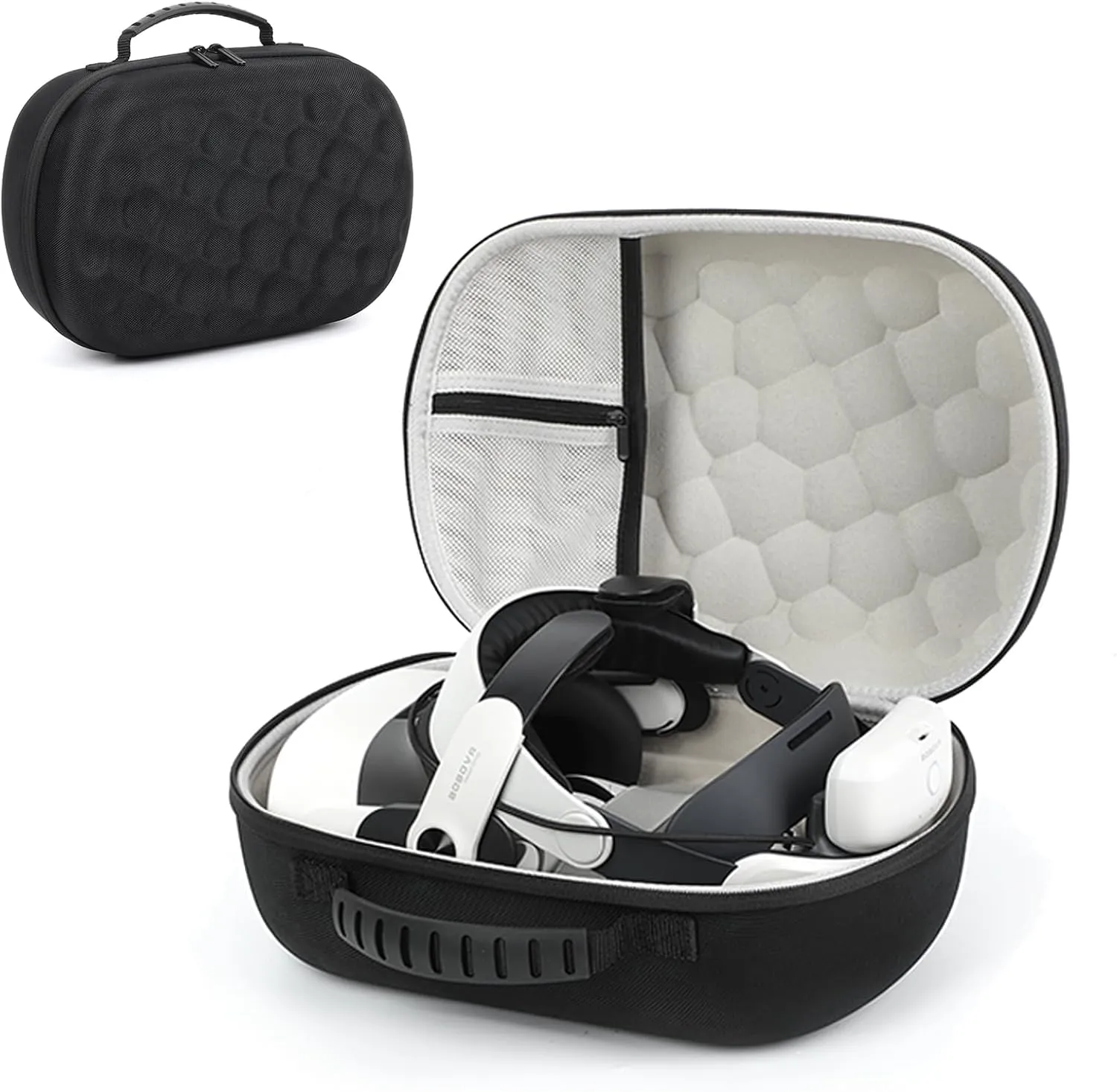 Hard Carrying Case for MetaQuest 3S/3 Headset,Compatible with M eta Quet 3S/3 Gaming Headset and Touch Controllers Accessories Portable Protection Case(Black)
