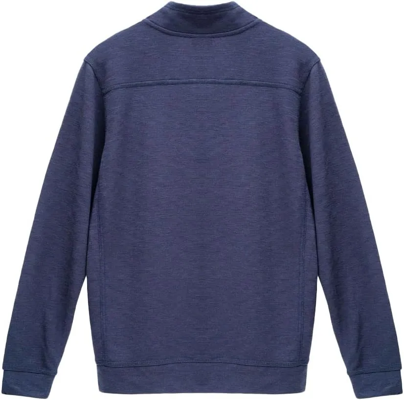 Hard Rock Mens BET Slub Jersey Quarter Zip True Navy