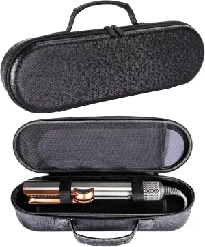 Hard Travel Case Compatible with Dyson Airstrait Straightener, Carrying Case for Hair Straightener, Portable Storage Bag Compatible with Corrale Hair Straightener (Black)