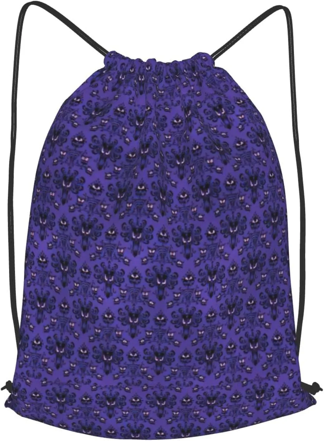 Haunted Mansion Drawstring Cinch Backpack Polyester Sack Pack String Bag For Hiking Camping Adventure