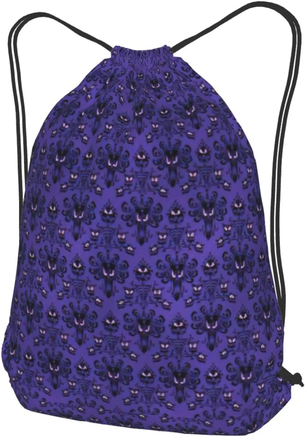 Haunted Mansion Drawstring Cinch Backpack Polyester Sack Pack String Bag For Hiking Camping Adventure