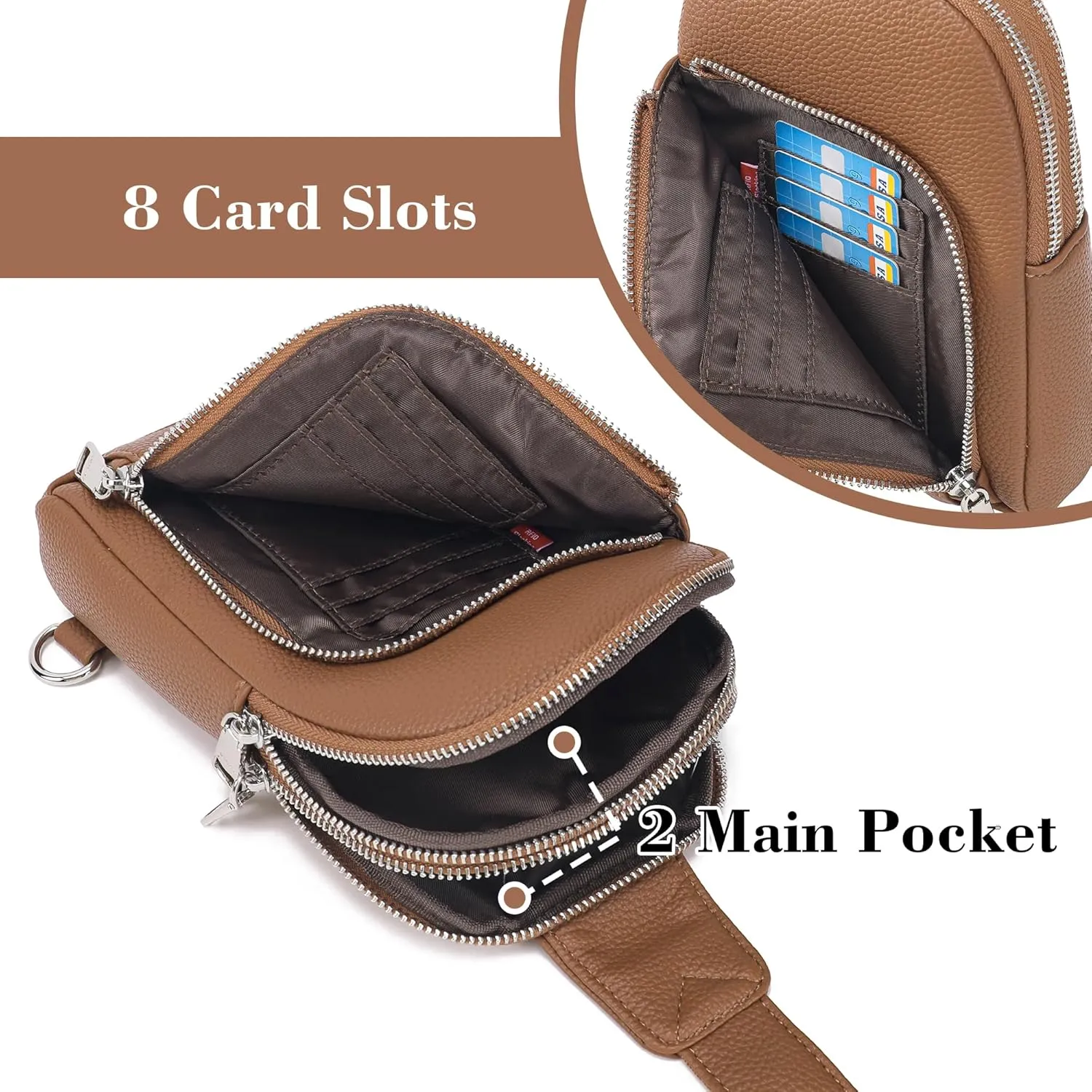 Haytijoe RFID Blocking Crossbody Bags for Women Travel Small Sling Bag Leather Cross Body Bag for Woman Fanny Packs Chest Bag