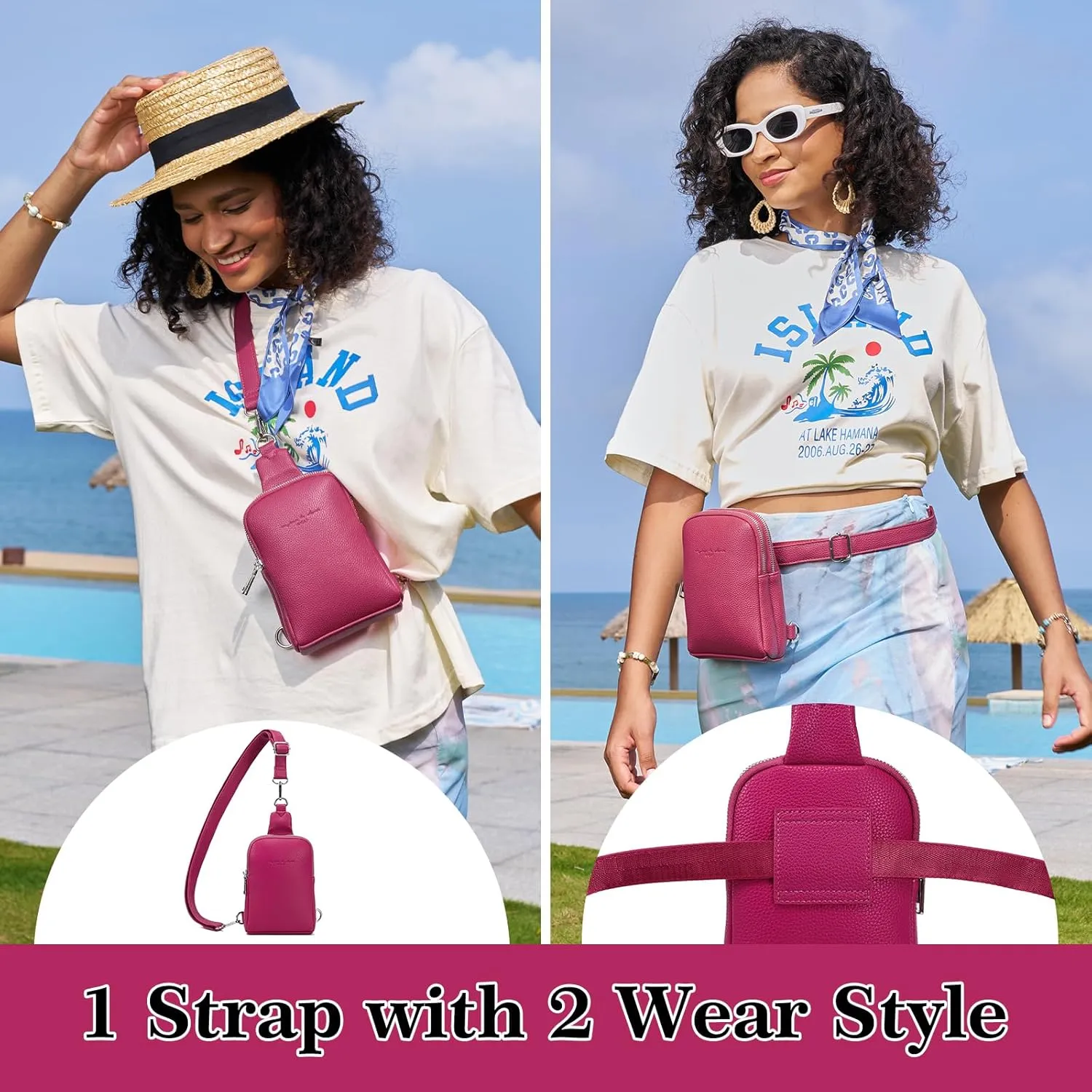 Haytijoe Small Crossbody Sling Bag for Women Travel Purses Anti Theft Cross Body Bag for Woman Fanny Packs
