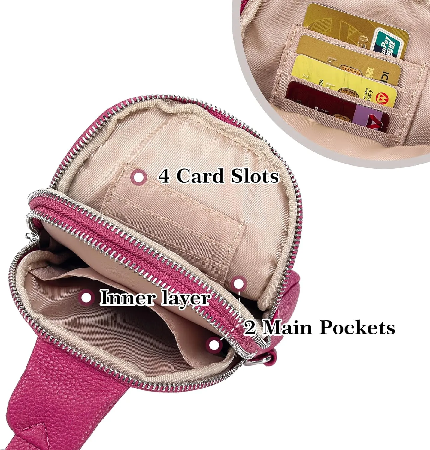 Haytijoe Small Crossbody Sling Bag for Women Travel Purses Anti Theft Cross Body Bag for Woman Fanny Packs