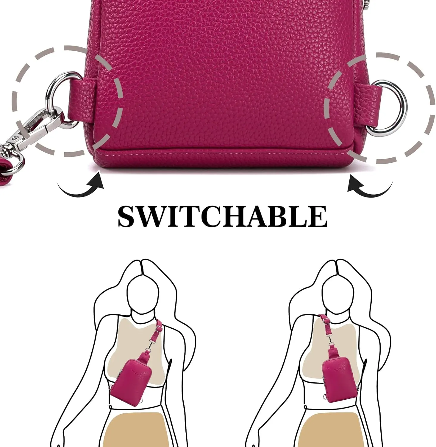 Haytijoe Small Crossbody Sling Bag for Women Travel Purses Anti Theft Cross Body Bag for Woman Fanny Packs