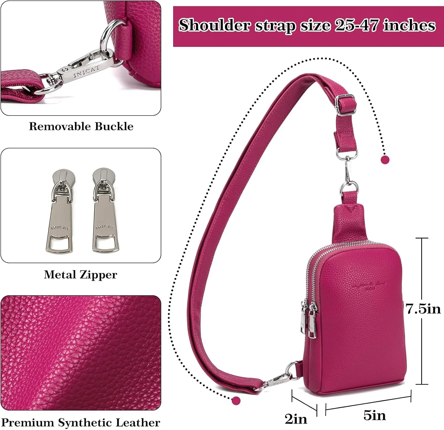 Haytijoe Small Crossbody Sling Bag for Women Travel Purses Anti Theft Cross Body Bag for Woman Fanny Packs