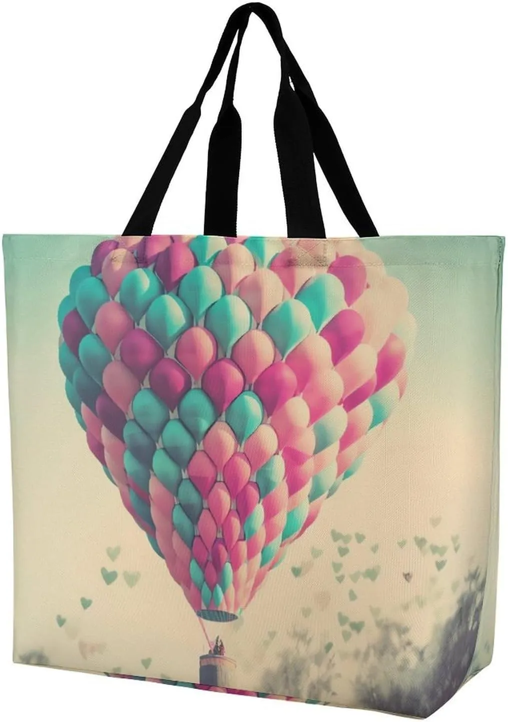 Heart Shaped Hot Air Balloon Crossbody Bag Women's Fashion Tote Bag Shoulder Tote Bag Versatile Travel Shoulder Bag Fitness Tote Bag for Fitness Trips Out