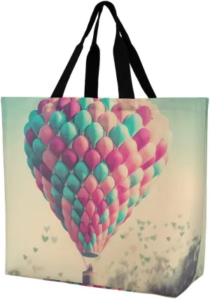 Heart Shaped Hot Air Balloon Crossbody Bag Women's Fashion Tote Bag Shoulder Tote Bag Versatile Travel Shoulder Bag Fitness Tote Bag for Fitness Trips Out