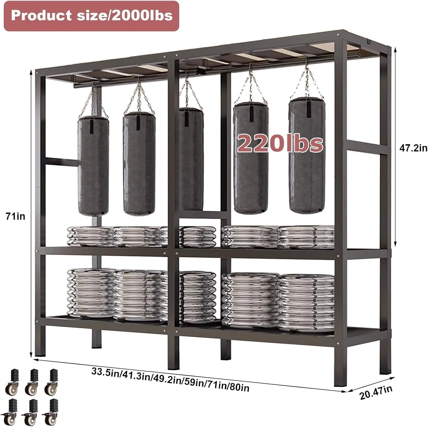 Heavy Duty Rolling Garment Rack With Cover, Portable Folding Canvas Wardrobe Closet, Metal Mobile Closet Rack, Wardrobe Clothing Coat Storage Rack With Wheels, For Hanging Clothes(49.2in(wheel))