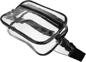HEMOTON Clear Fanny Pack for Women Transparent Waist Bag with Strap for Stadiums Concerts Travel Hiking and Daily Use Comfortable and Durable Design