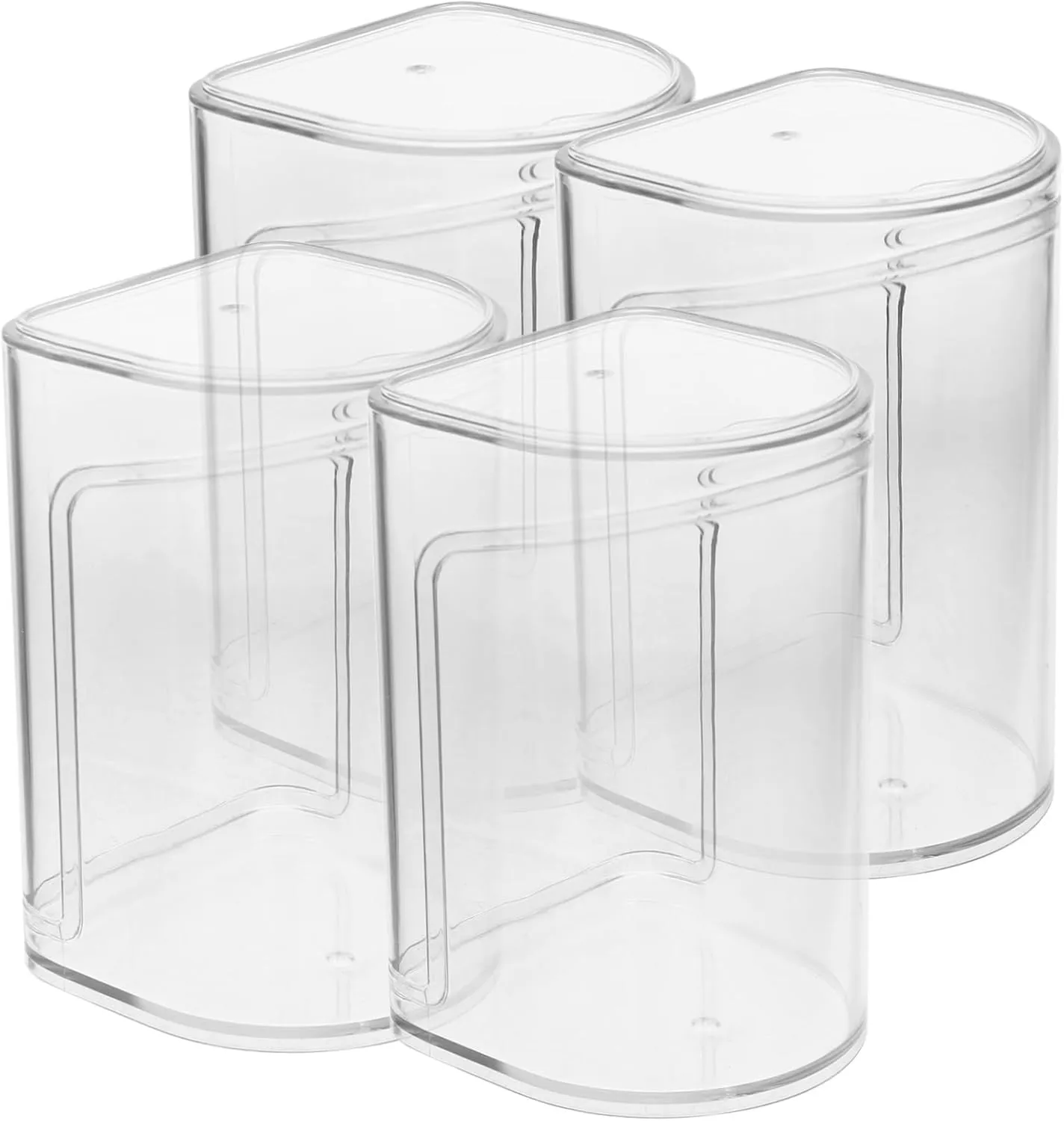 HEMOTON Doll Display Rack 4pcs Handicraft Showcase Box Display Case for Mini Figures Figurine Stand Collection Organizer