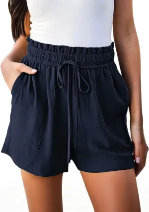 Hody Lovy Linen Beach Vacation Shorts for Women Dressy Casual Summer Outfits 2025 Comfy Trendy Clothing