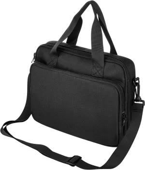 Homakover Large Walkie Talkie Case Bag with Shoulder Strap, Walkie Talkie Rechargeable Handheld Two Way Radios Carrying Box, Accommodate 4 Walkie Talkies and Accessories, Black (Bag Only)