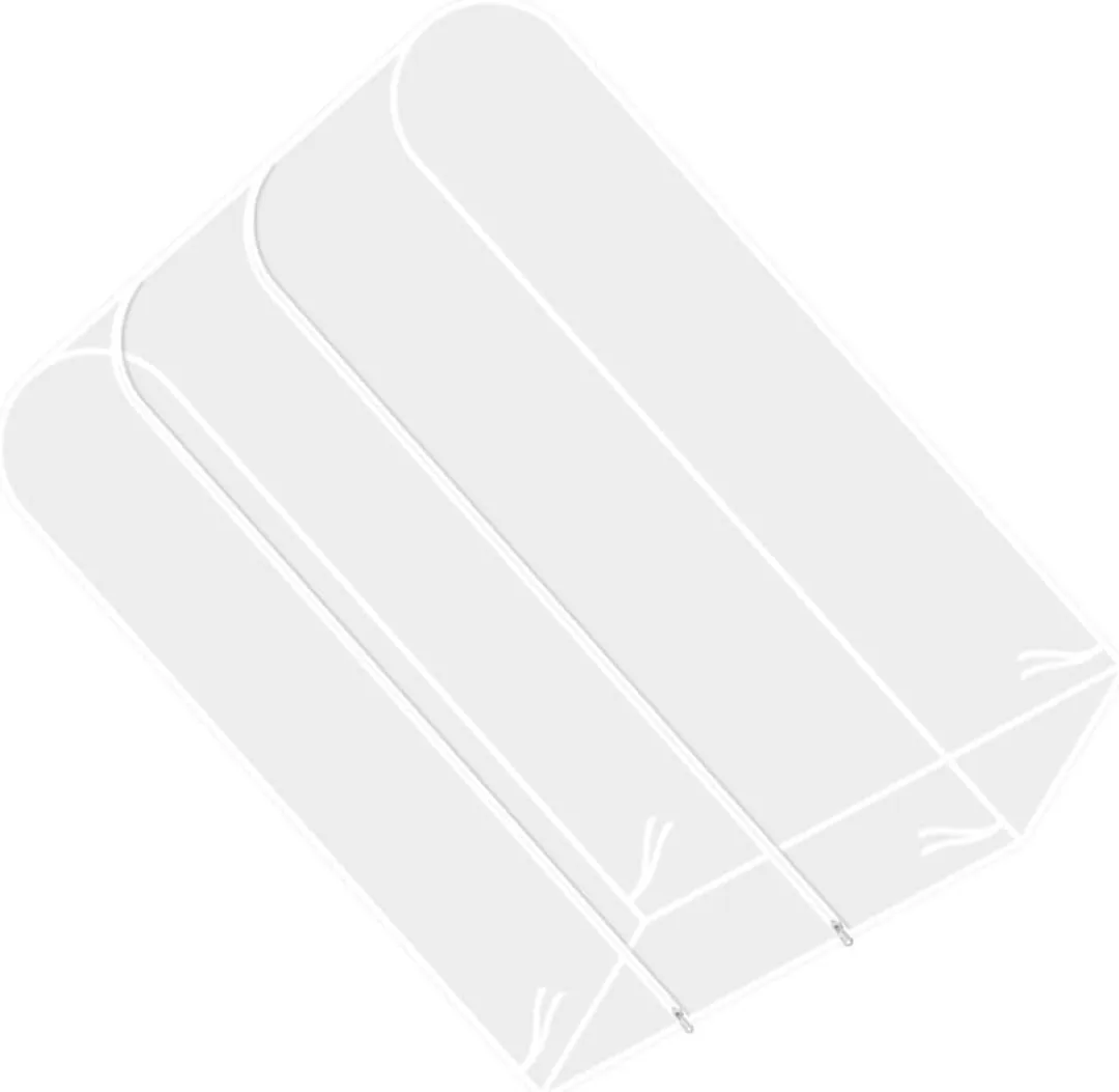 Homoyoyo Dustproof Clothing Rack Cover Transparent Pvc Zipper Storage Bag for Wardrobe