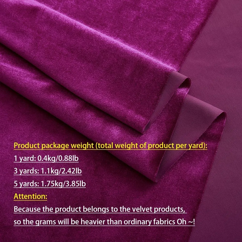 Hot Pink Velvet Fabric by The Yard,5 Yards 60" Wide Soft Stretchy Velvet Cloth for Upholstery Sofa Chair Cover,DIY Sewing,Costume,Craft,Curtain