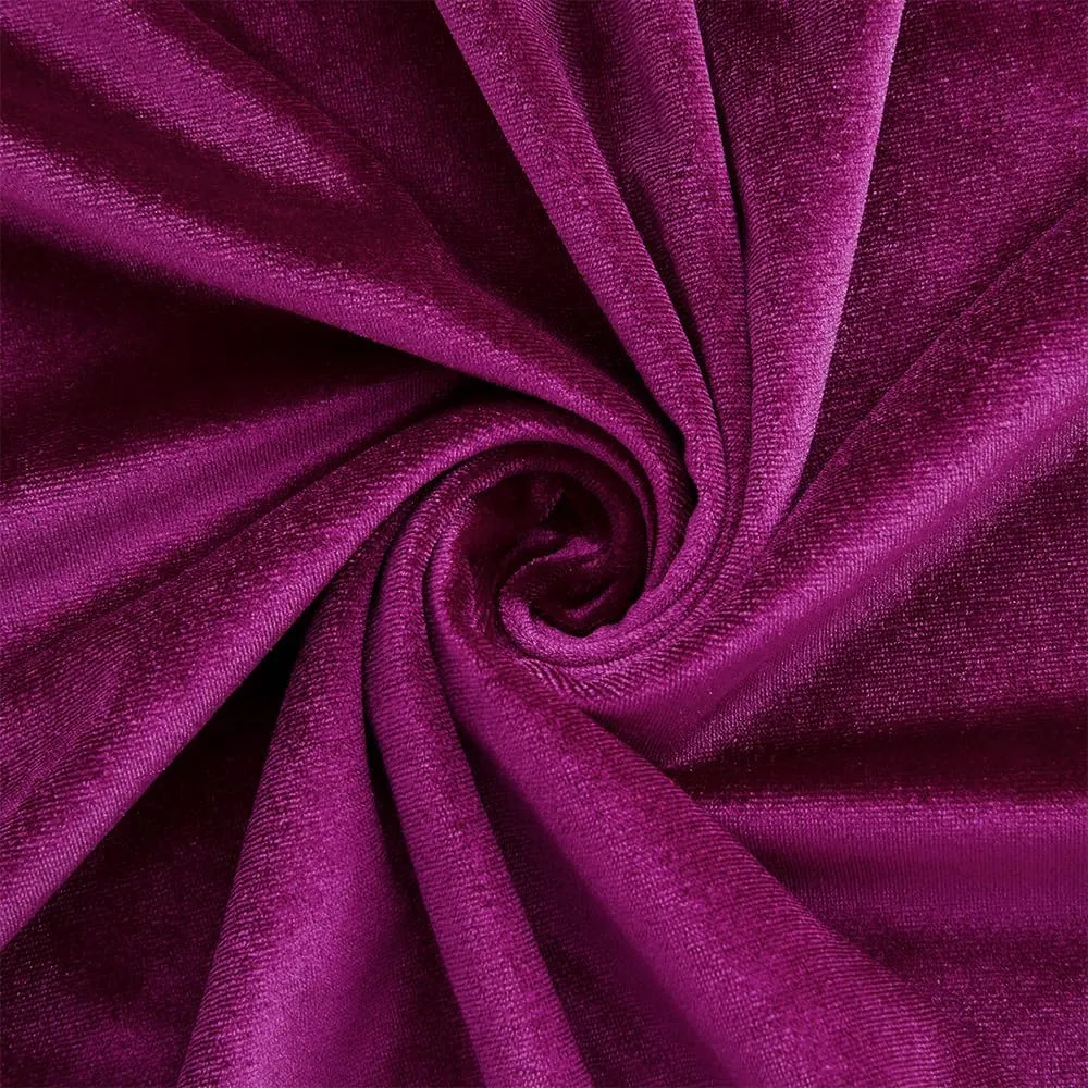 Hot Pink Velvet Fabric by The Yard,5 Yards 60" Wide Soft Stretchy Velvet Cloth for Upholstery Sofa Chair Cover,DIY Sewing,Costume,Craft,Curtain