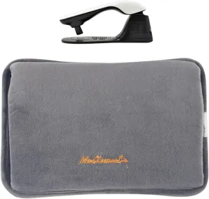 Hot Water Bottle Electric Rechargeable Heating Pad,Portable Hot Water Bag,Soft Fleece Cover Warming Bag Pain Relief Warm Hand Treasure Explosion-Proof Electric Warm Hand Bag Electric Water Bag PVC (F)