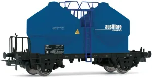 HR6573 FS 2-axle silo Wagon 2 Domes Ausiliare Blue Livery Rolling Stock - Wagons