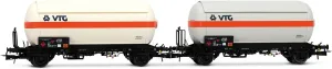 HR6619 DB, 2-Unit Set of 2-axle Gas Tank Wagons with Sun roof, “VTG”, ep. V Rolling Stock - Wagons