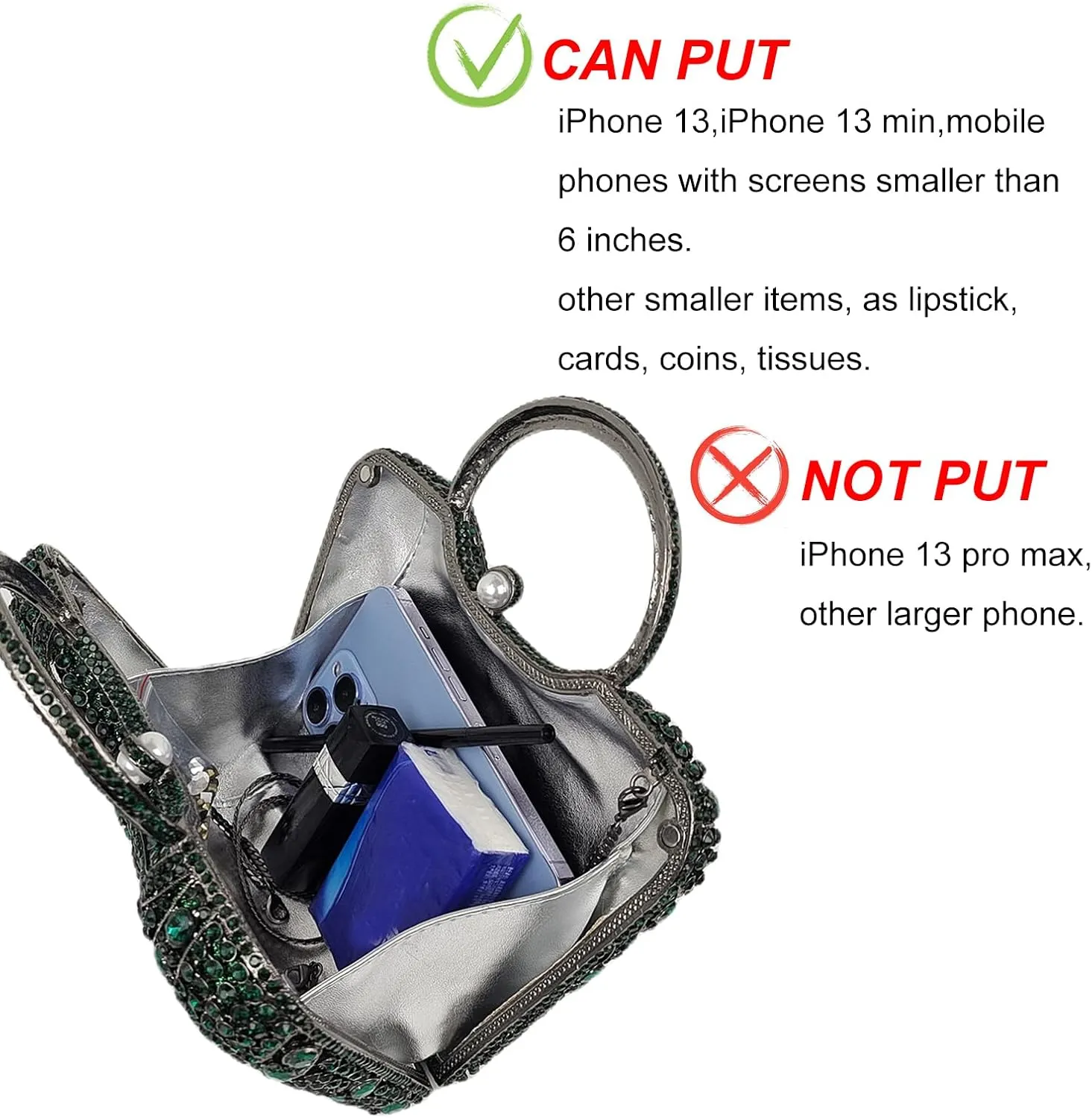 HUANG ZHUANG Elegant Crystal Basket Clutch Women Rhinestone Evening Bag Wedding Formal Party Banquet Purses Handbag