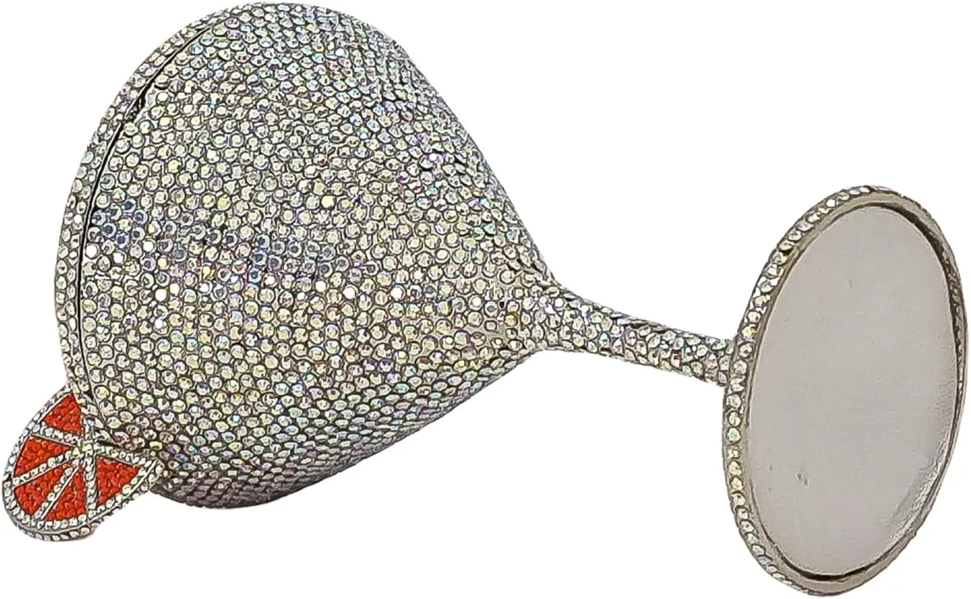 HUANG ZHUANG Goblet Evening Bag Women Cocktail Cup Rhinestone Clutch Purse Funny Crystal Party Bag Cute Prom Handbag