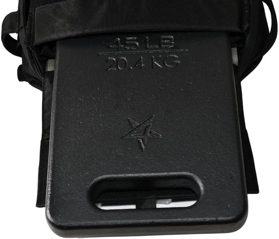 HYPERWEAR Hyper Ruck, 20L Rucking Backpack with 3 Rucking Weight Plate/Laptop Sleeves