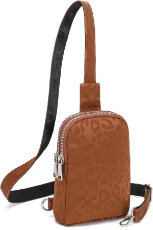 INICAT Small Crossbody Sling Bags for Women Vegan Leather Cell Phone Purse Fanny Packs for Women Men