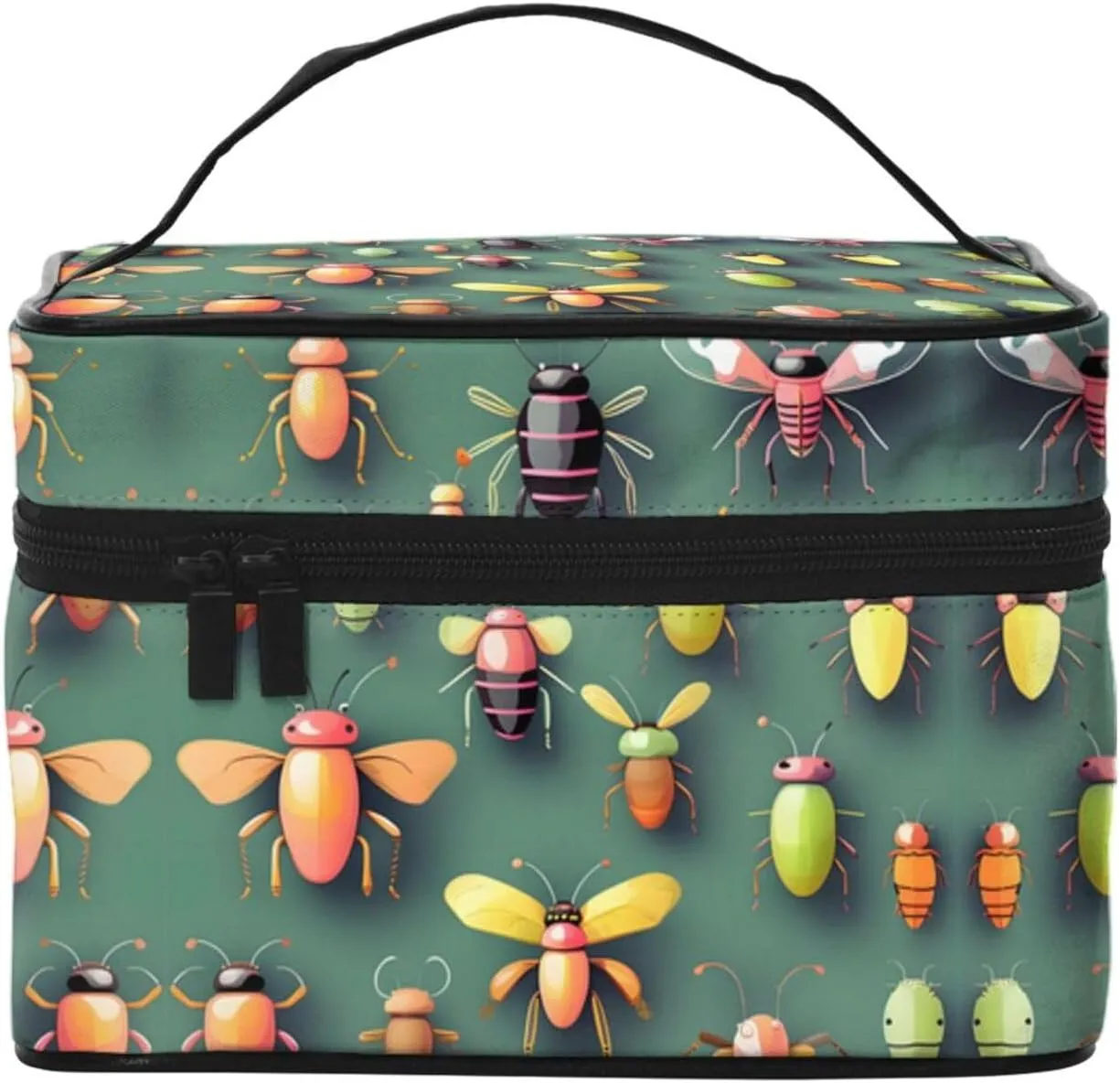 Insect Atlas Large cosmetic bag for women, portable large capacity cosmetic bag, travel cosmetic bag storage bag for girls