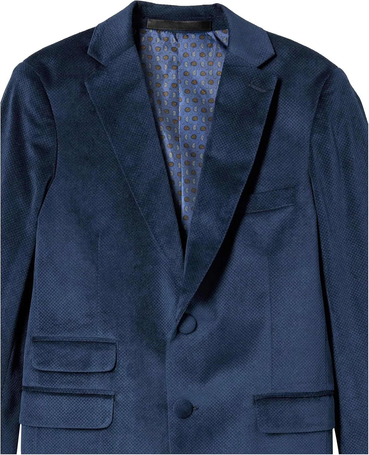 Isaac Mizrahi Slim Fit Boy's Velvet Diamond Blazer