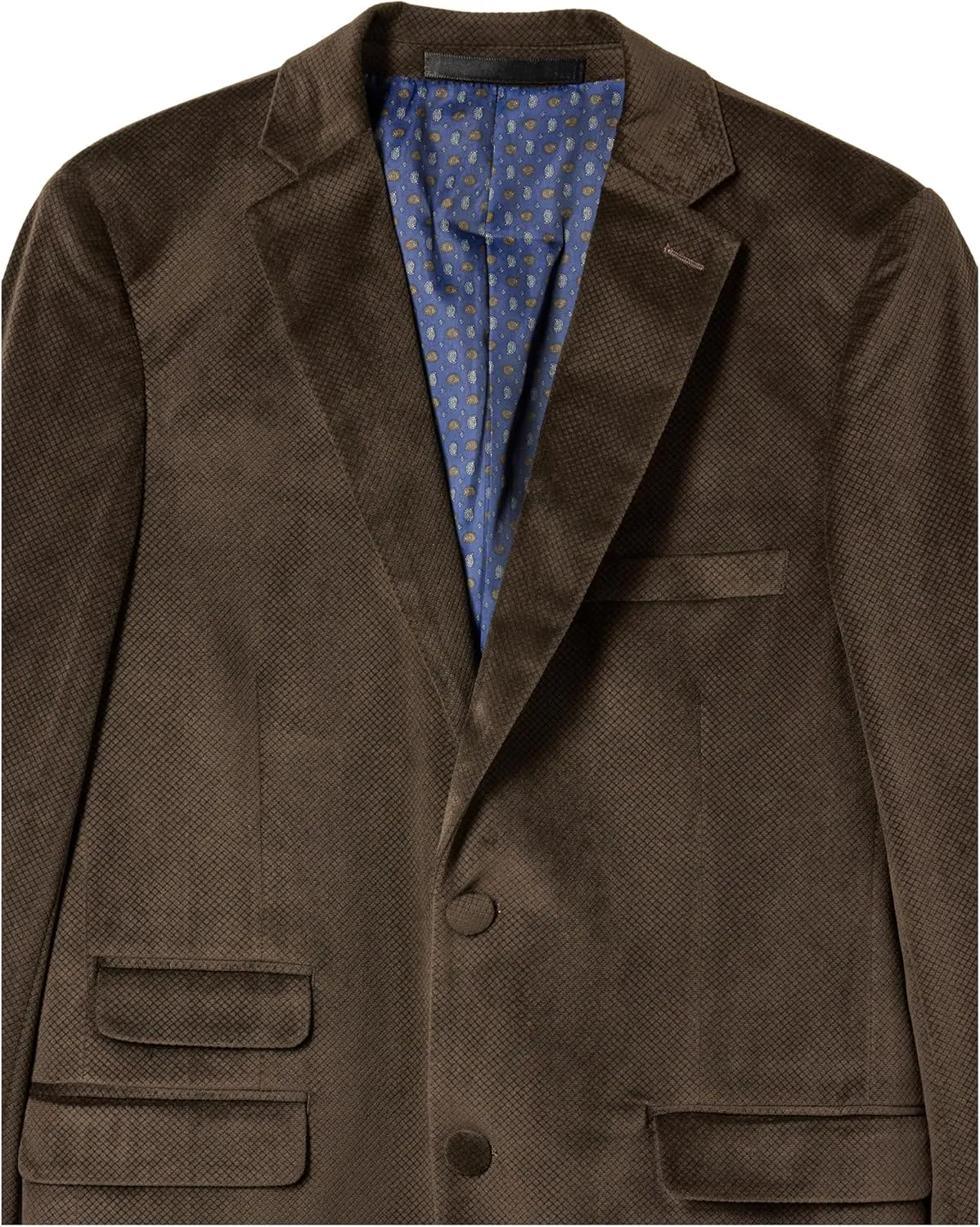 Isaac Mizrahi Slim Fit Boy's Velvet Diamond Blazer