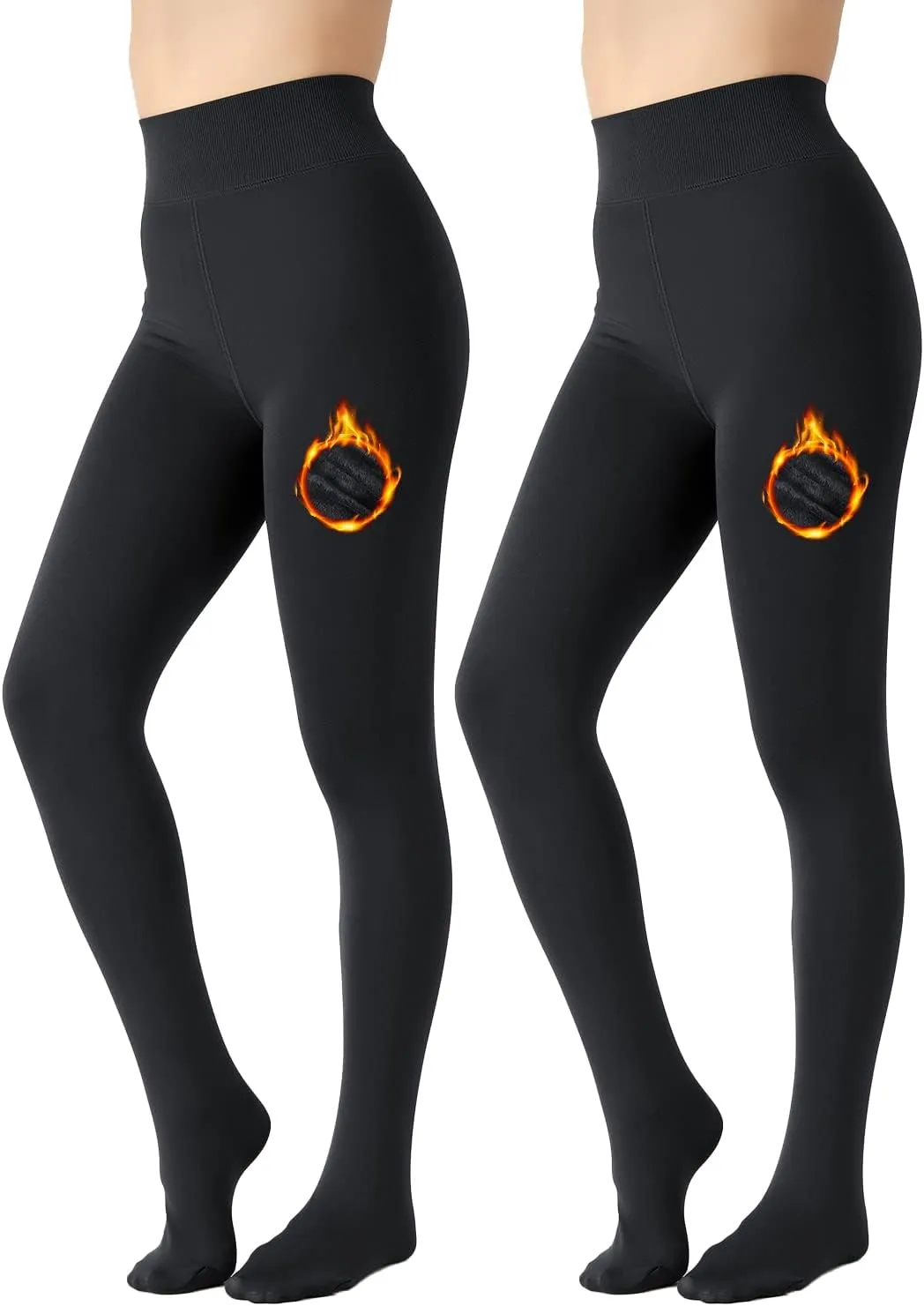 Iserkafe Fleece Lined Leggings Women Winter Warm Thick Tights Thermal Velvet Pants Tummy Control Soft Stretchy