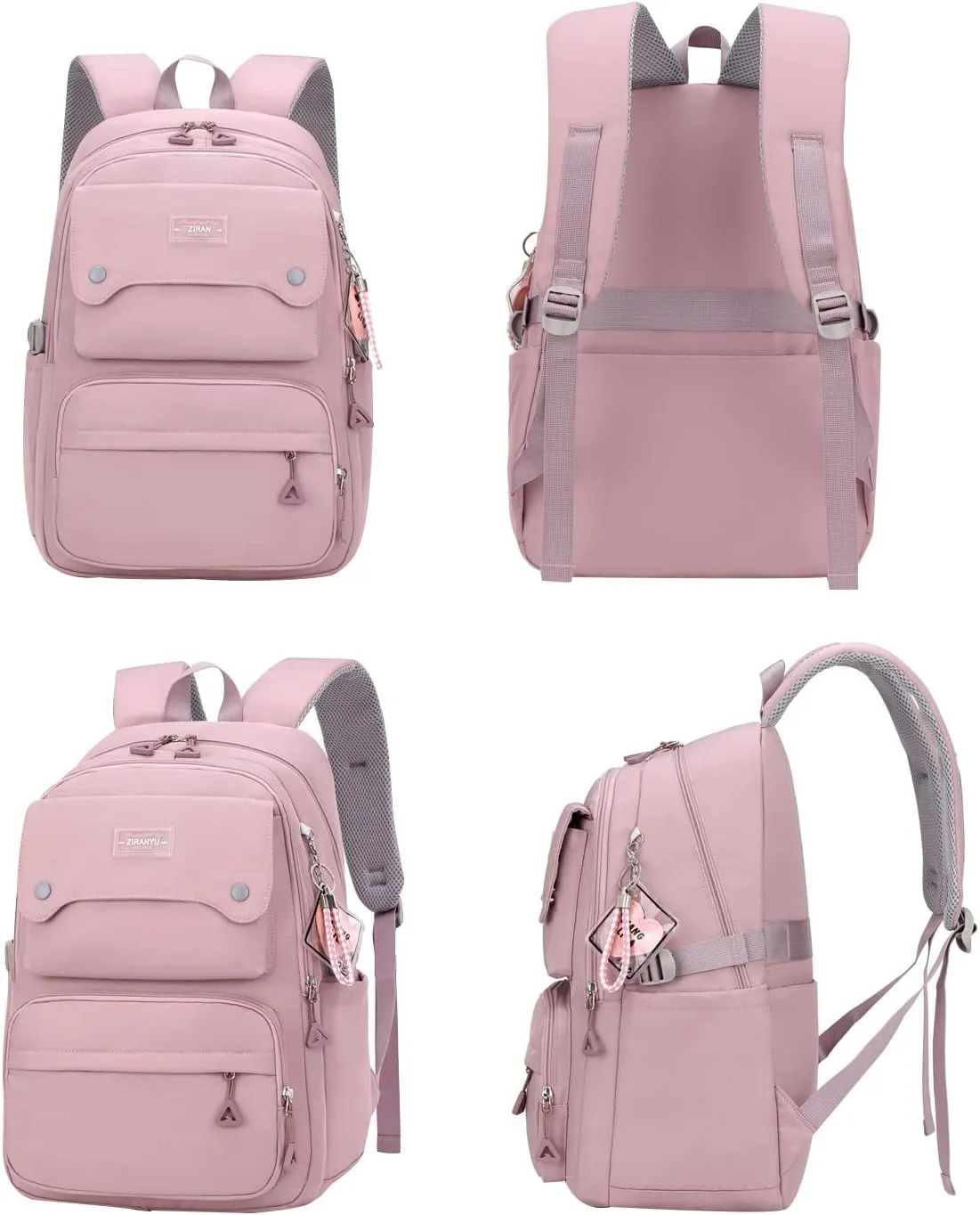 JiaYou Teen Girls Casual Backpack High Middle School Daypack Women Daily Travel Laptop Bag (1# Purple, 26 Liters)