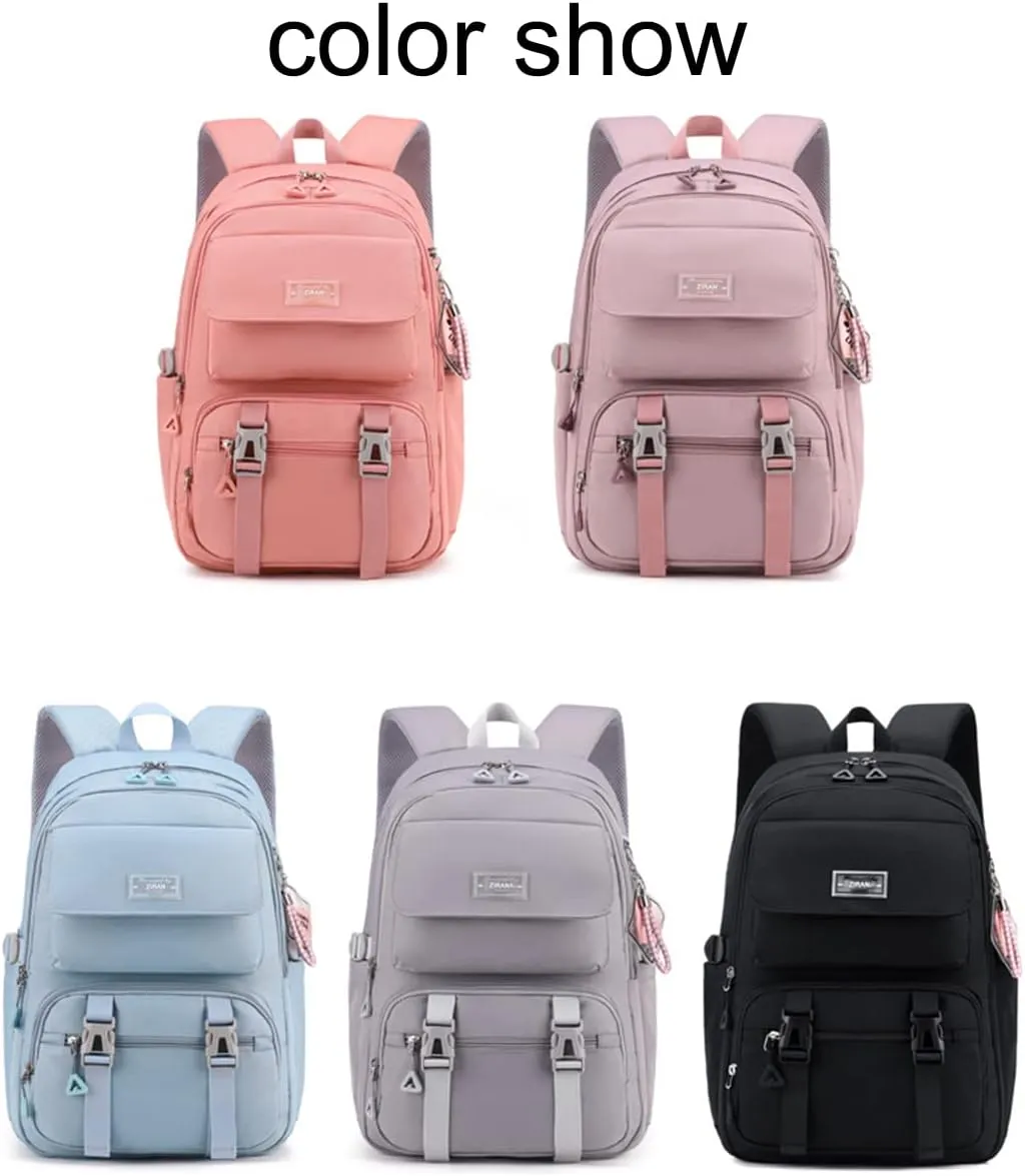 JiaYou Teen Girls Casual Backpack High Middle School Daypack Women Daily Travel Laptop Bag (2# Blue, 26 Liters)
